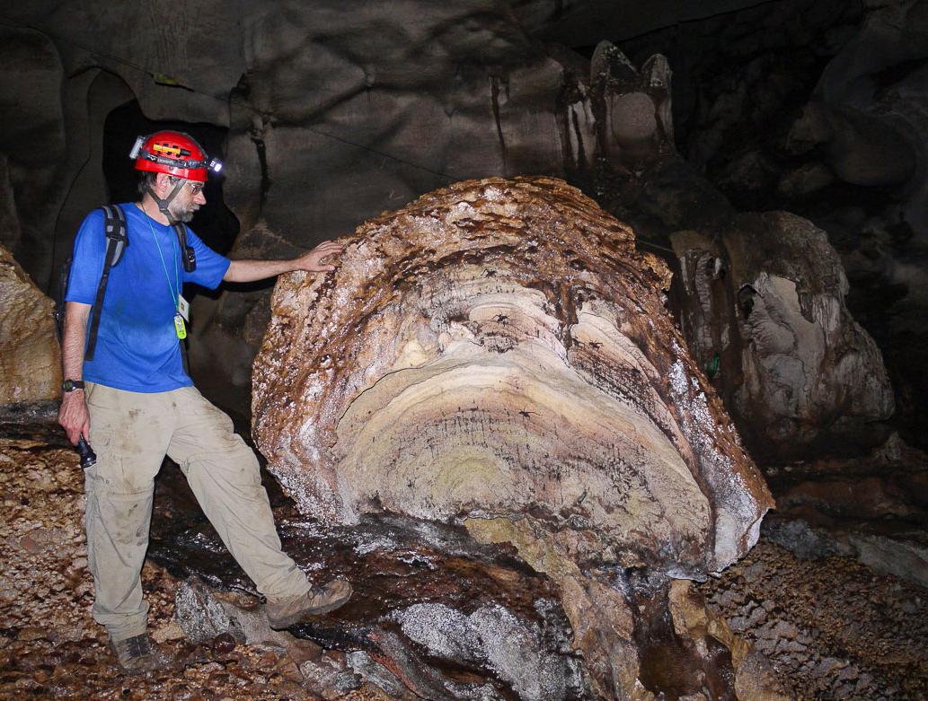 唐·麦克法兰在婆罗洲的一个山洞里